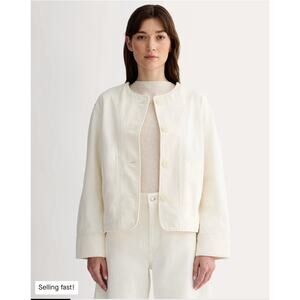 Everlane The Denim Barrel Jacket Sz XL Calico Ecru $148